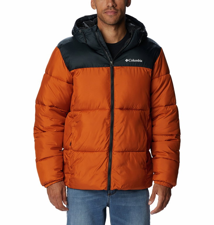 Columbia Winterjacke Puffect mit Kapuze (Thermarator Isolierung, wasserdicht) copper orange Herren